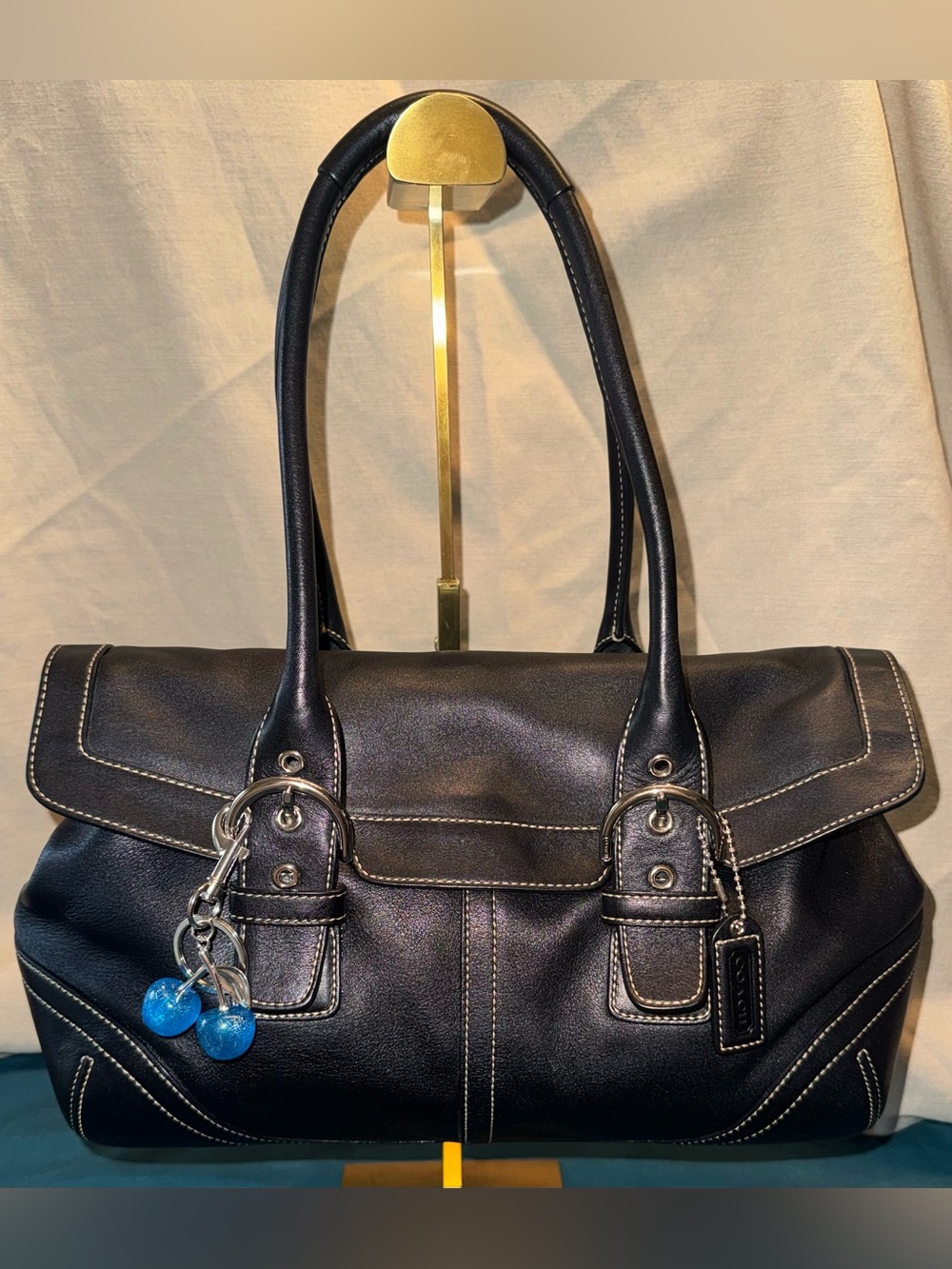 Coach 9636 Y2K Vintage Hamptons Soho Leather Satchel/Flap Shoulder Bag